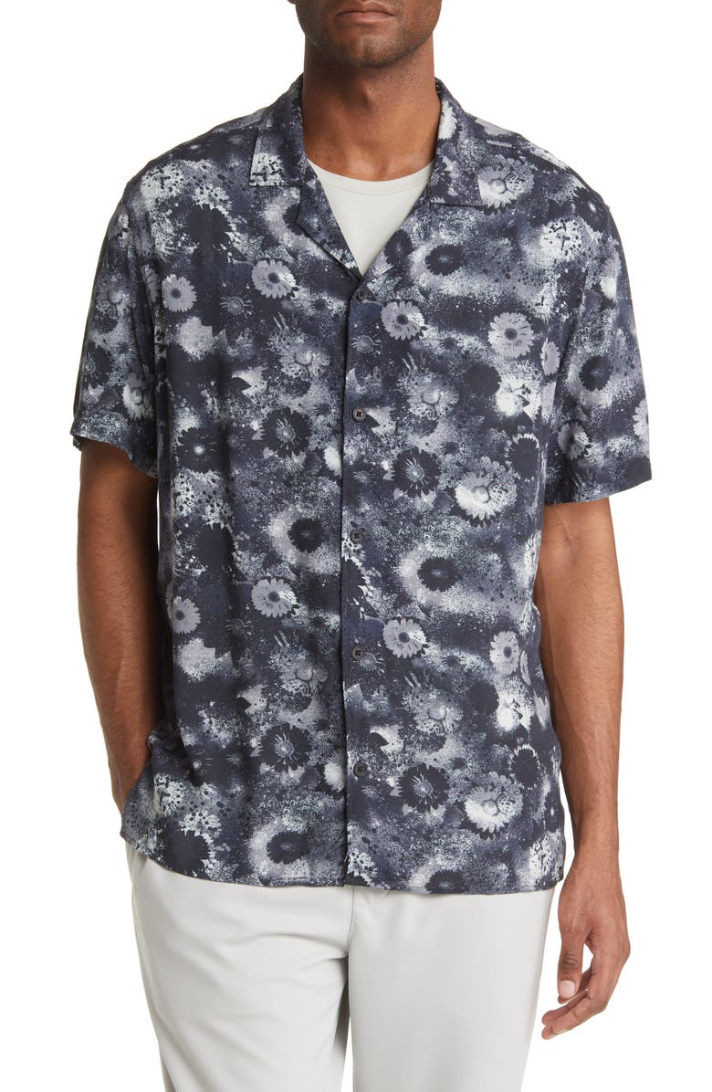 Open Edit Relaxed Fit Floral Short Sleeve Button-Up Camp Shirt, Alternate, color, 