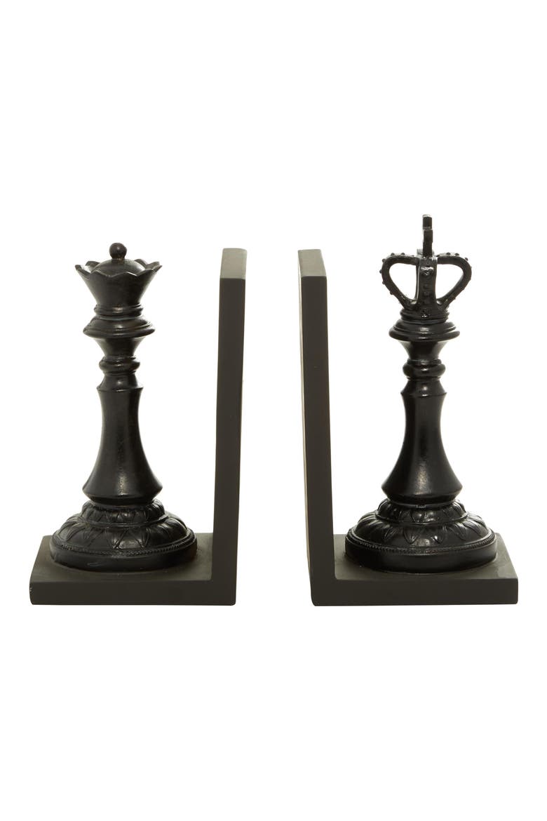 Chess Bookends, Main, color, BLACK