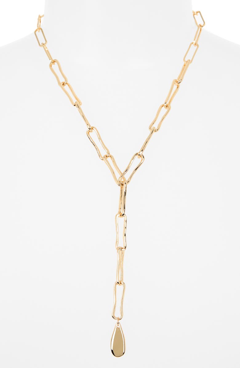 NORDSTROM RACK Paperclip Y-Drop Necklace, Alternate, color,