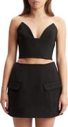Bardot Delphi Strapless Crop Top