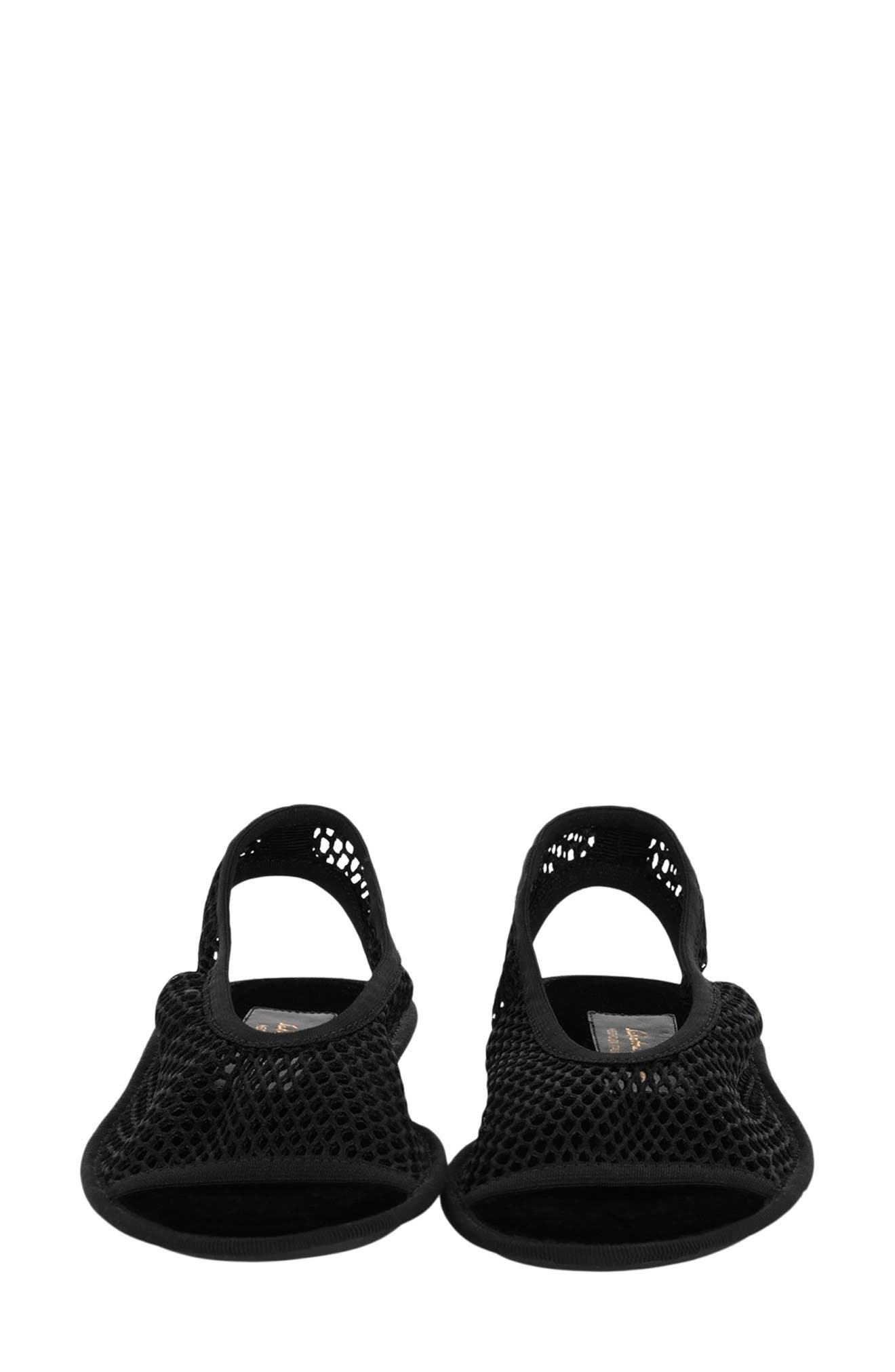 FERRAGAMO Woven Slingback Sandal, Alternate, color, Black