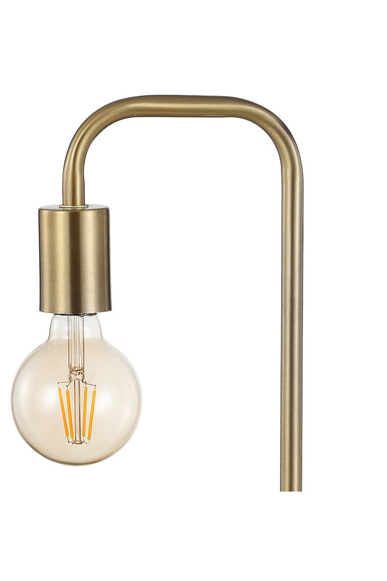 Axel 20.5" Minimalist Glam Gold Pipe Metal/marble Led Table Lamp, Alternate, color, Brass Gold/White