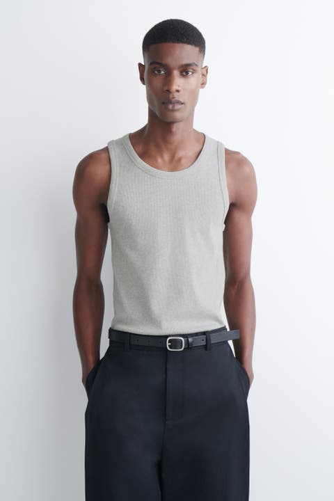 Slim Ribbed Cotton Tank Top