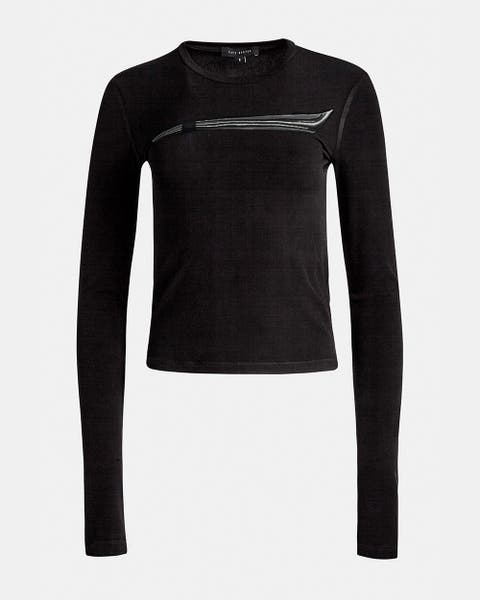 Illusion Print Long Sleeve Top