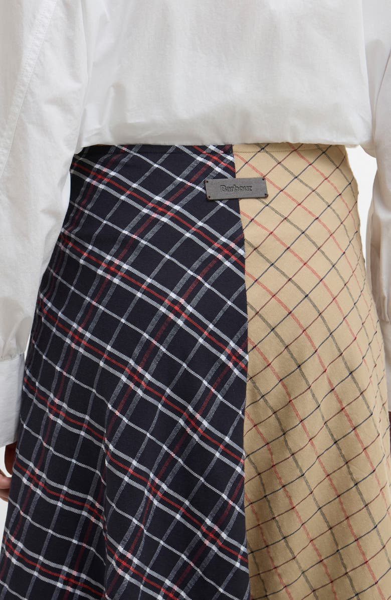 Barbour Dalbury Mix Tartan Asymmetric Maxi Skirt, Alternate, color, 