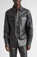 Rick Owens Leather Shirt Jacket