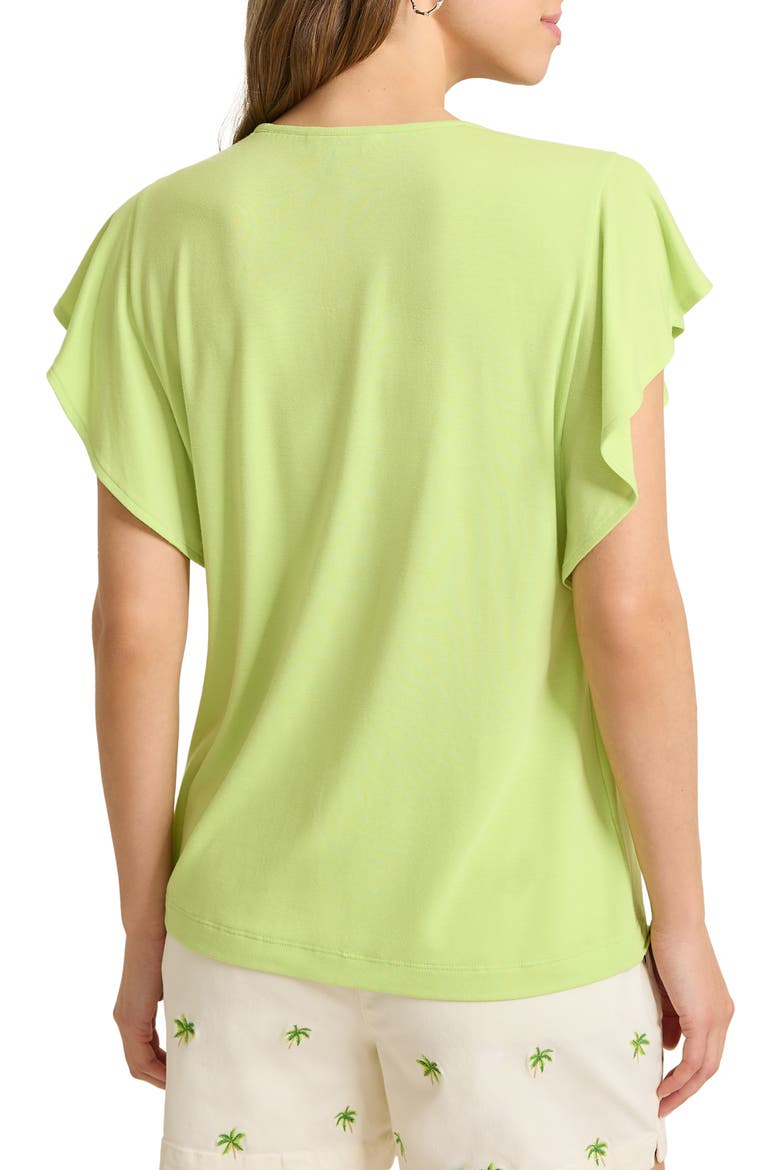 Kauai Flutter Sleeve T-Shirt, Alternate, color, LETTUCE GREEN