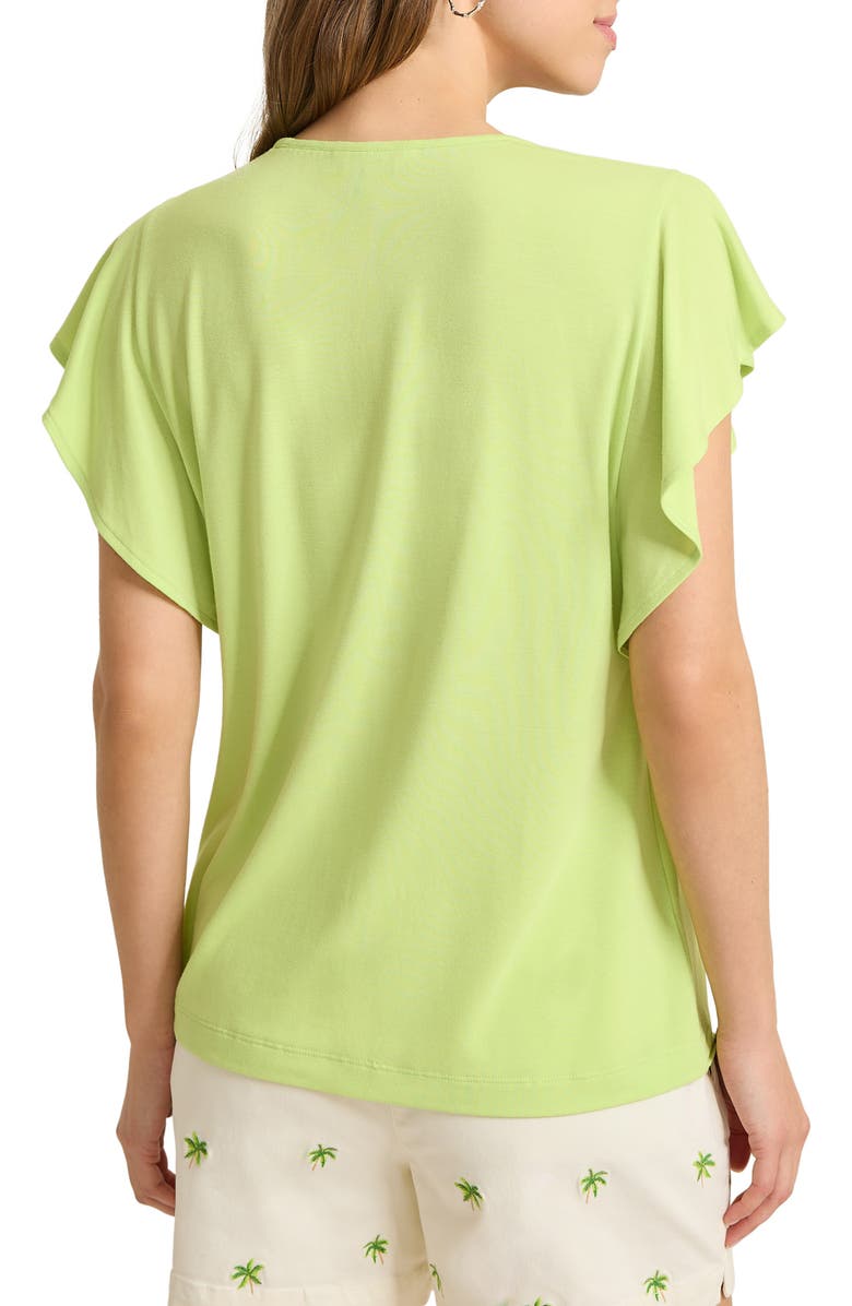Tommy Bahama Kauai Flutter Sleeve T-Shirt, Alternate, color, Lettuce Green