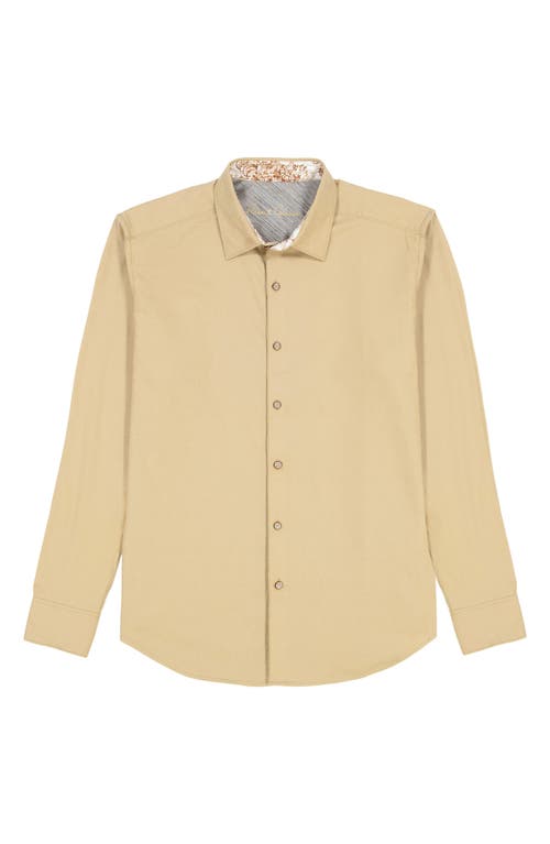 Robert Graham Odyssey Classic Fit Long Sleeve Stretch Cotton Button-up Shirt In Brown