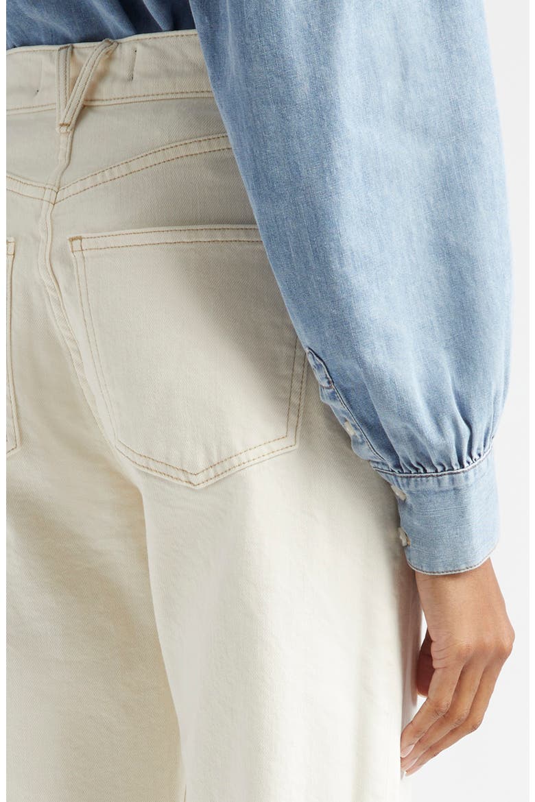 Dylan High Waist Ankle Relaxed Straight Leg Jeans, Alternate, color, ECRU