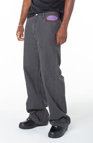 Von Dutch Baggy Contrast Graphic Patch Straight Reaper Pant
