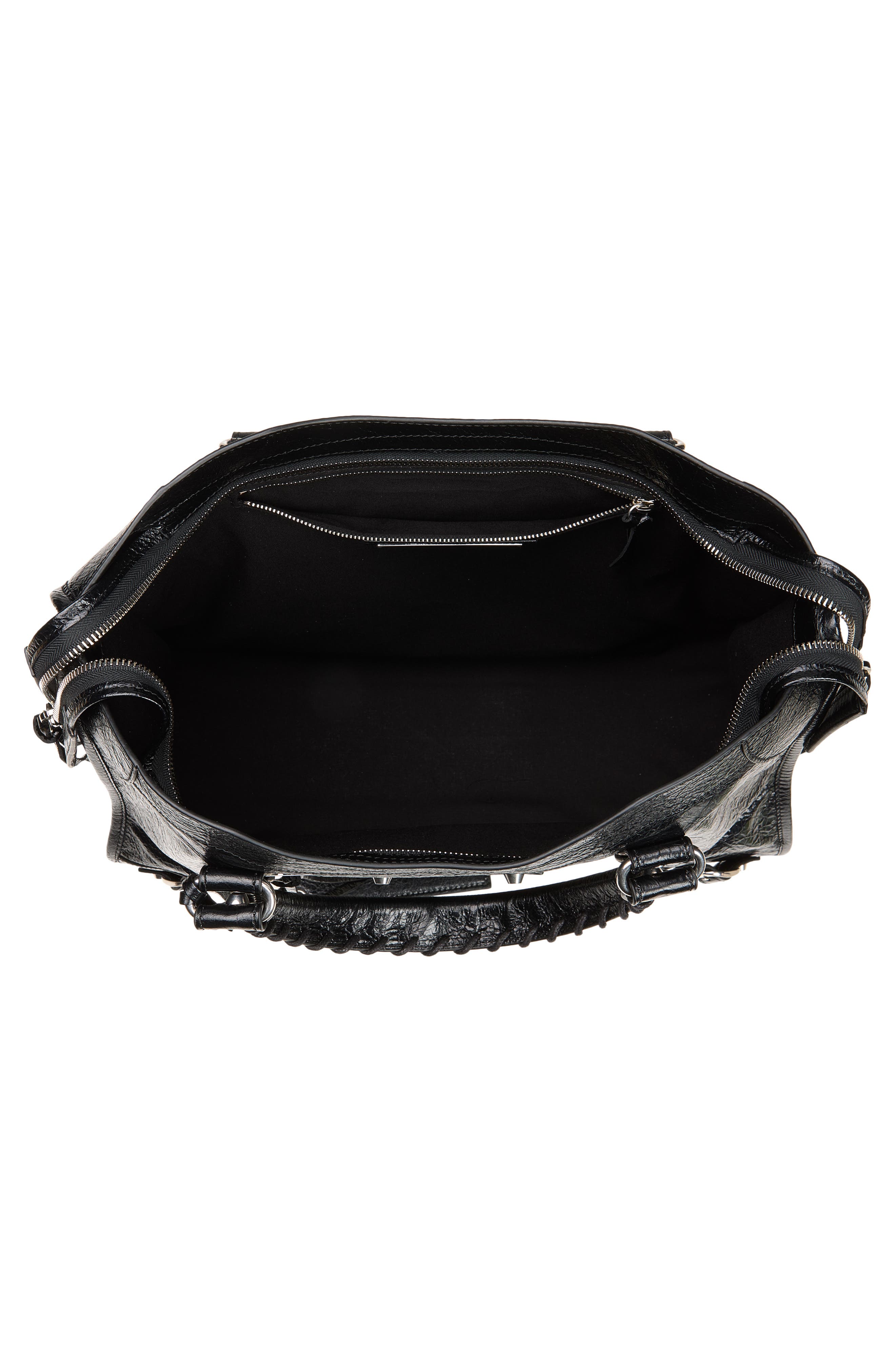 Medium Le City Arena Leather Satchel, Alternate, color, 1000 BLACK