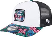 New Era Men's New Era  White Chicago Bulls Floral 9SEVENTY Adjustable Hat