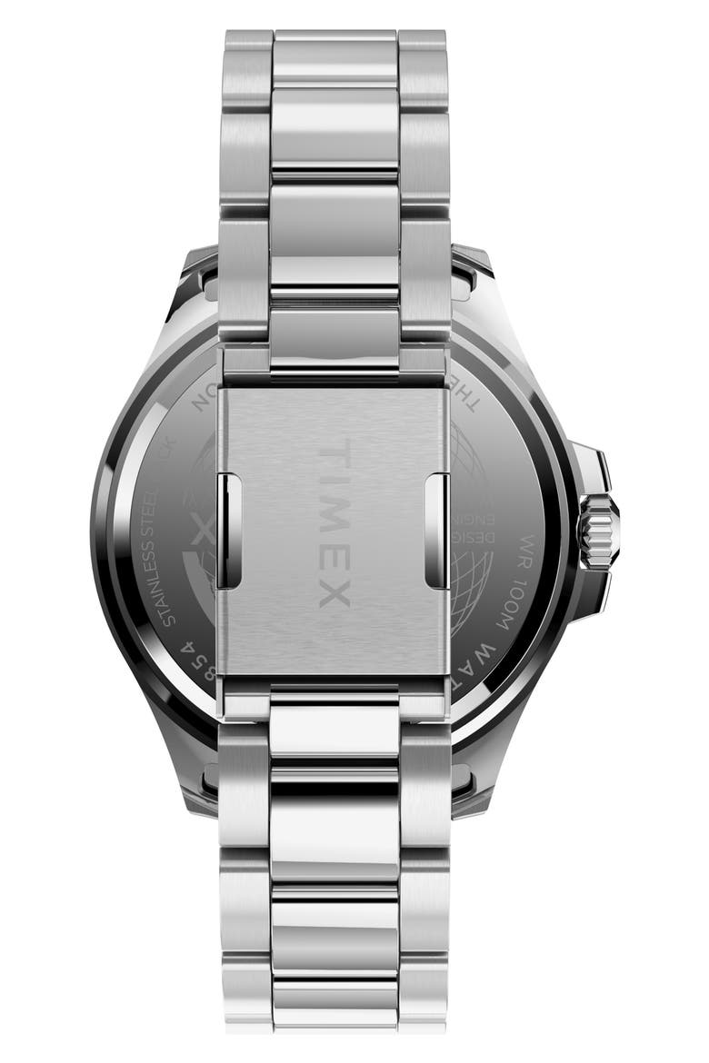 Harborside Coast Bracelet Watch, 43mm, Alternate, color, SILVER