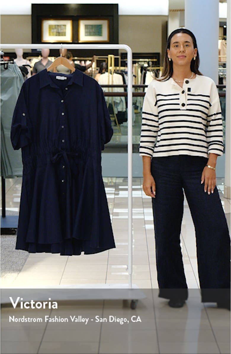 Meadow Drawstring Waist Shirtdress, sales video thumbnail