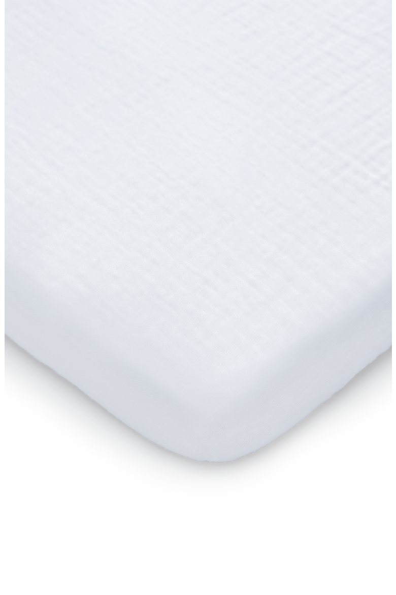 Muslin Cotton Bassinet Sheets, 1 Pack, Main, color, White