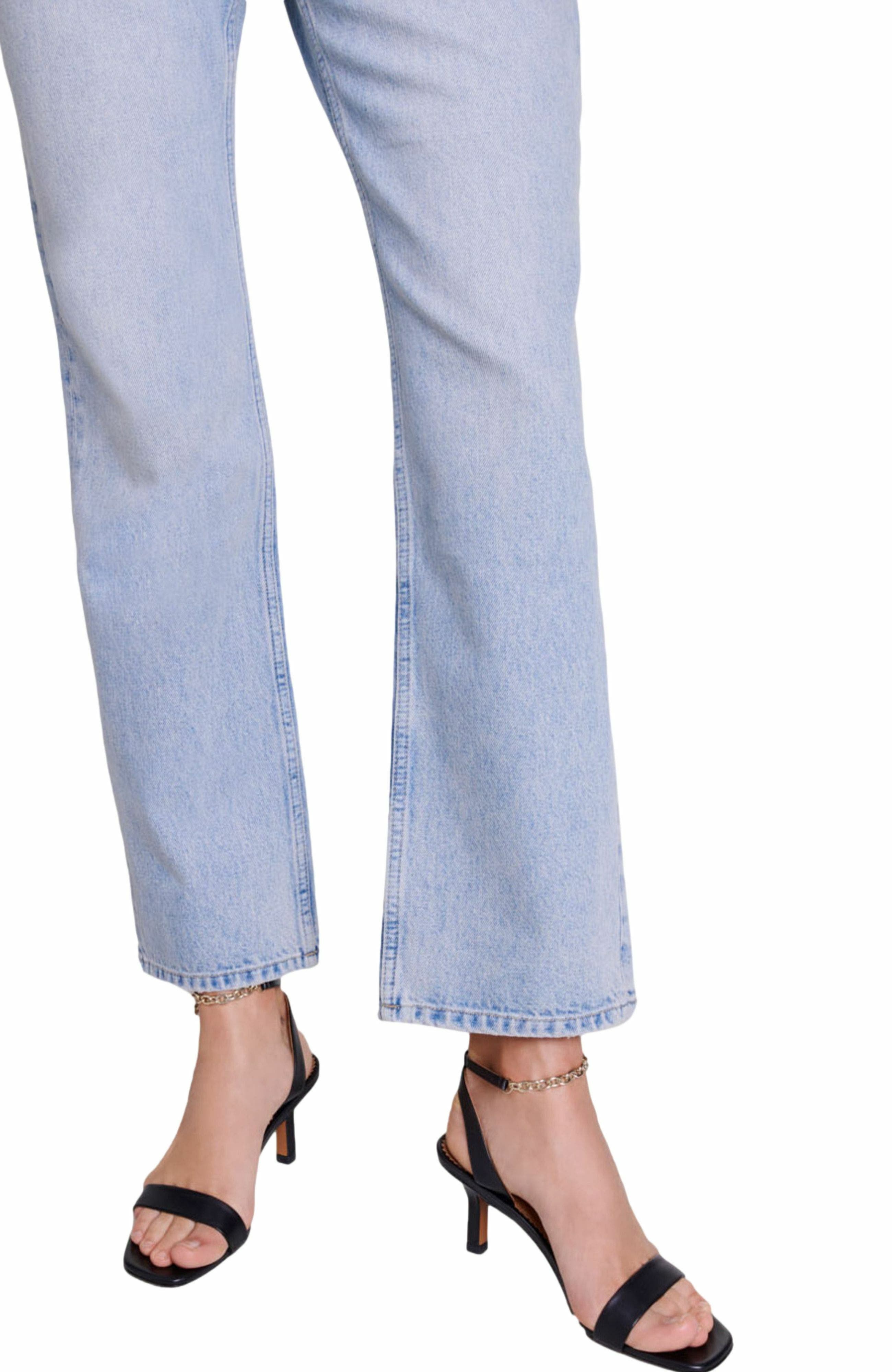 maje Leather sandals with heels, Alternate, color, 