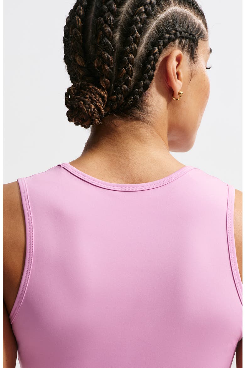 Pro Dri-FIT Crop Tank Top, Alternate, color, LIGHT MAGENTA/ WHITE
