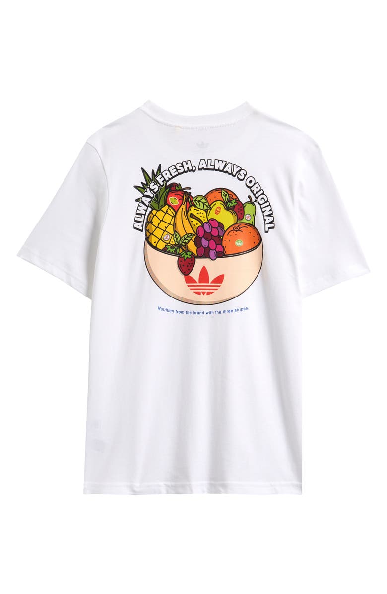 adidas Originals Kids' Fruit Bowl Graphic T-Shirt, Alternate, color, White