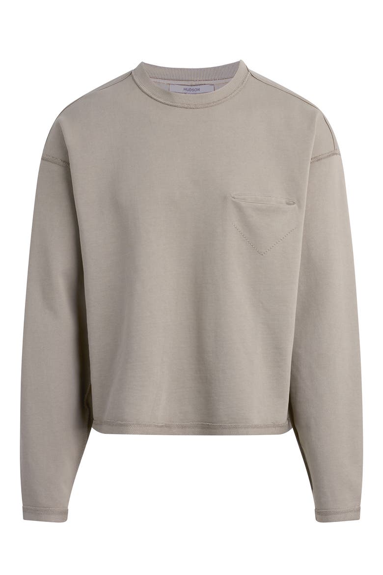 French Terry Crewneck Sweatshirt, Alternate, color, LAUREL OAK