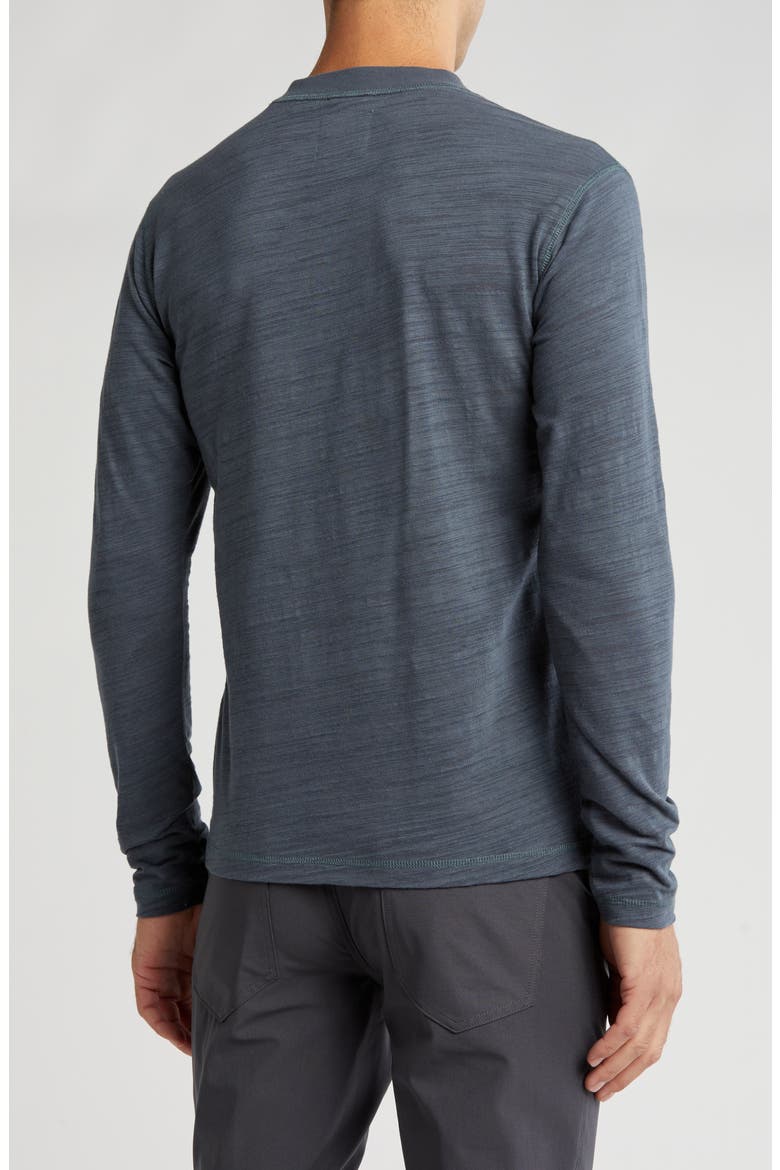 Slub Jersey Knit Long Sleeve Henley, Alternate, color, PETROL HEATHER