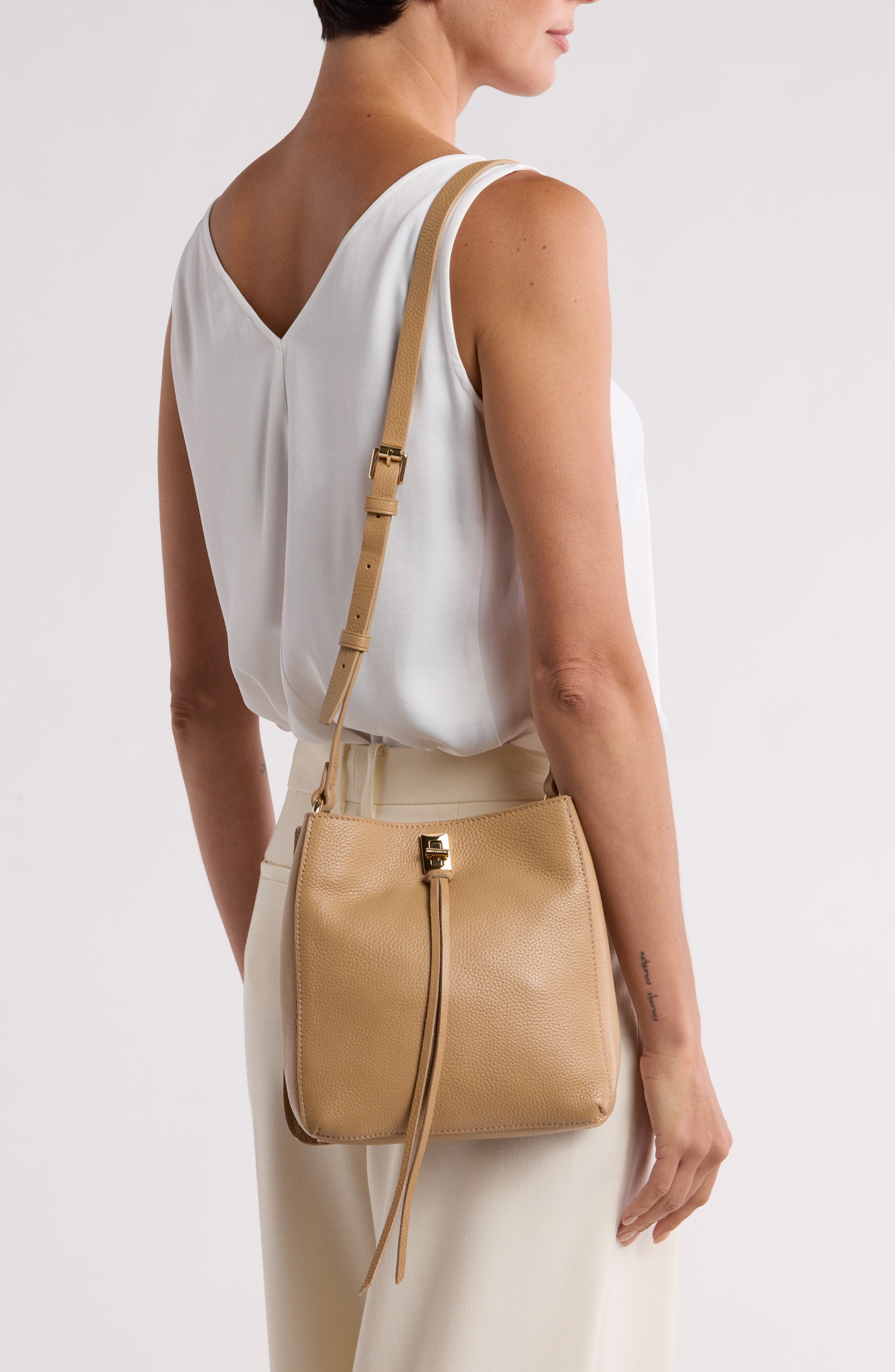 Rebecca Minkoff Darren Bucket Bag, Alternate, color, Driftwood