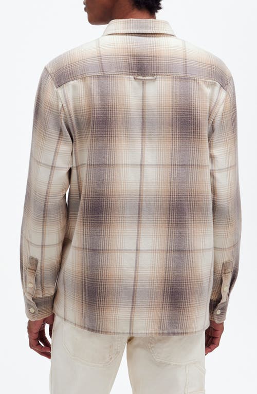 Madewell Plaid Cotton Flannel Button-up Shirt In Black Coal