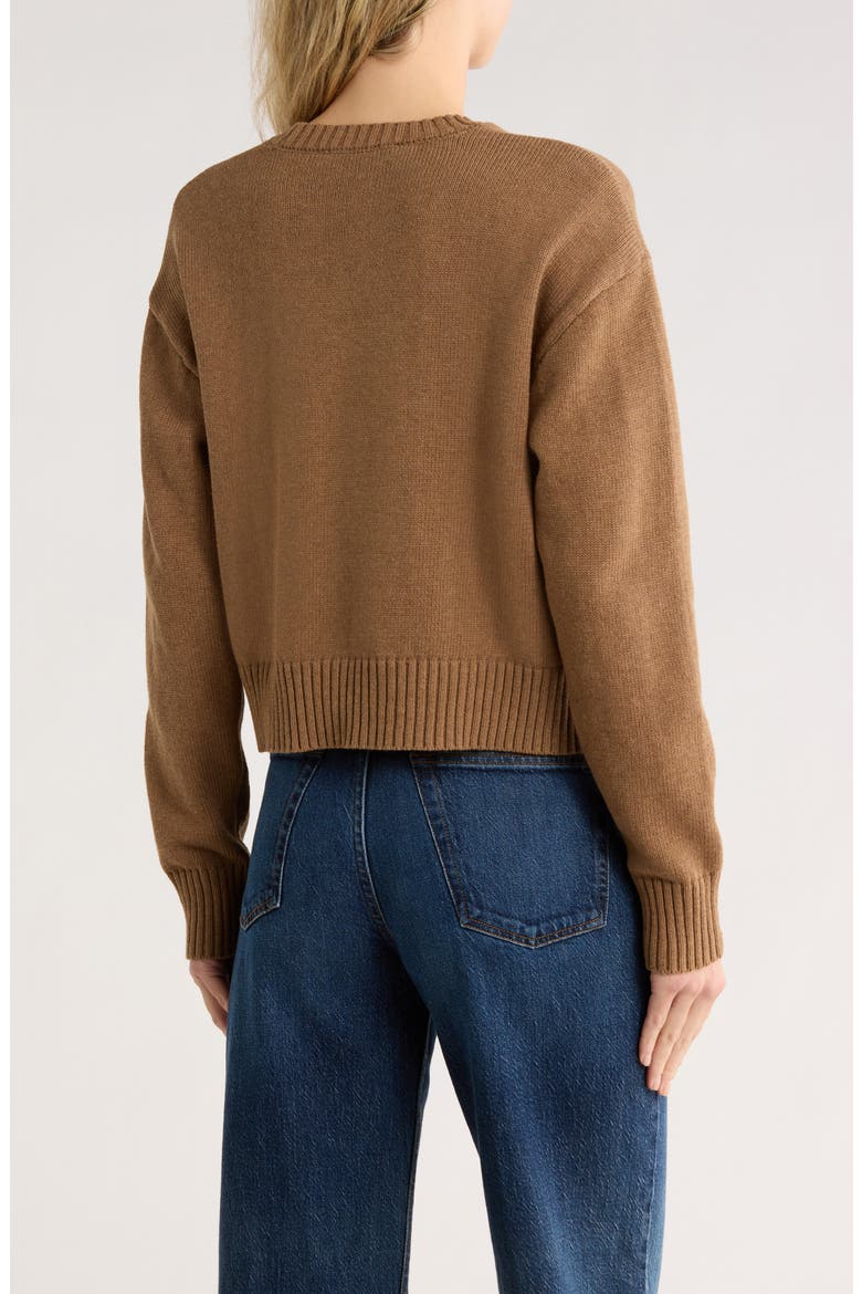 Button Front Cotton Cardigan, Alternate, color, MOCHA