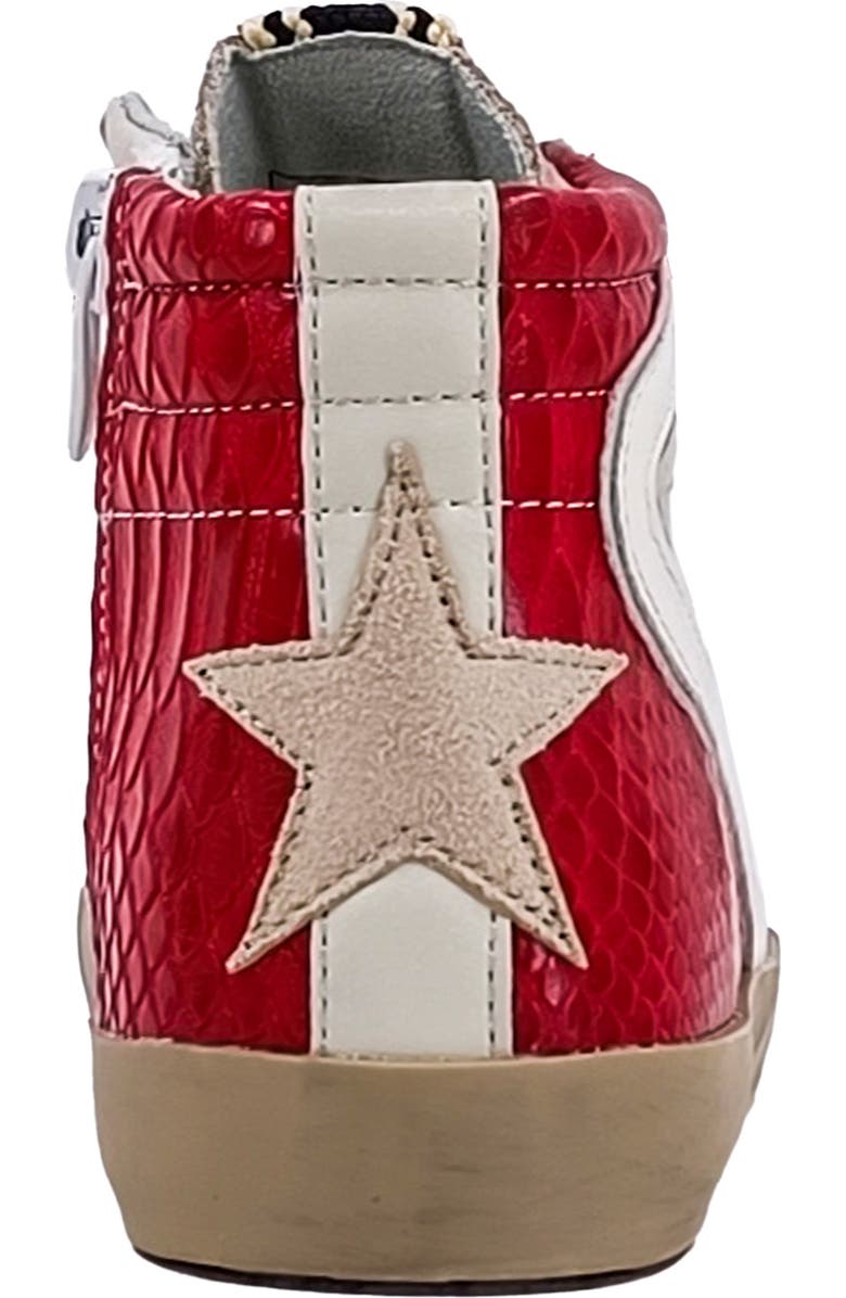 SHUSHOP Kids' Roony High Top Sneaker, Alternate, color, Dark Red Snake