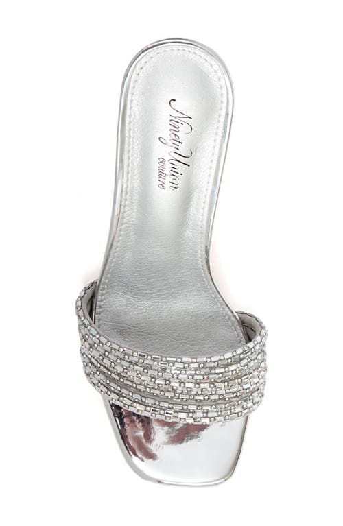 Ninety Union Sassy Crystal Slide Sandal In Silver