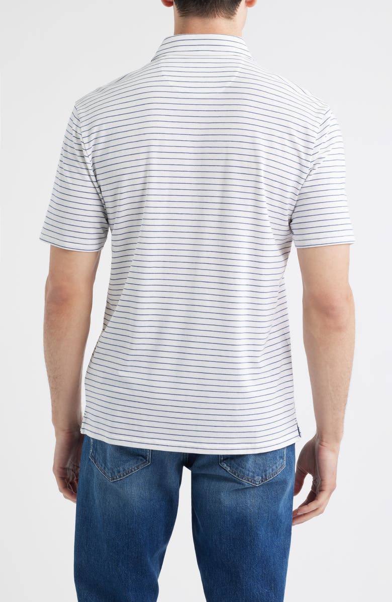 johnnie-O Ryan Stripe Polo, Alternate, color, White