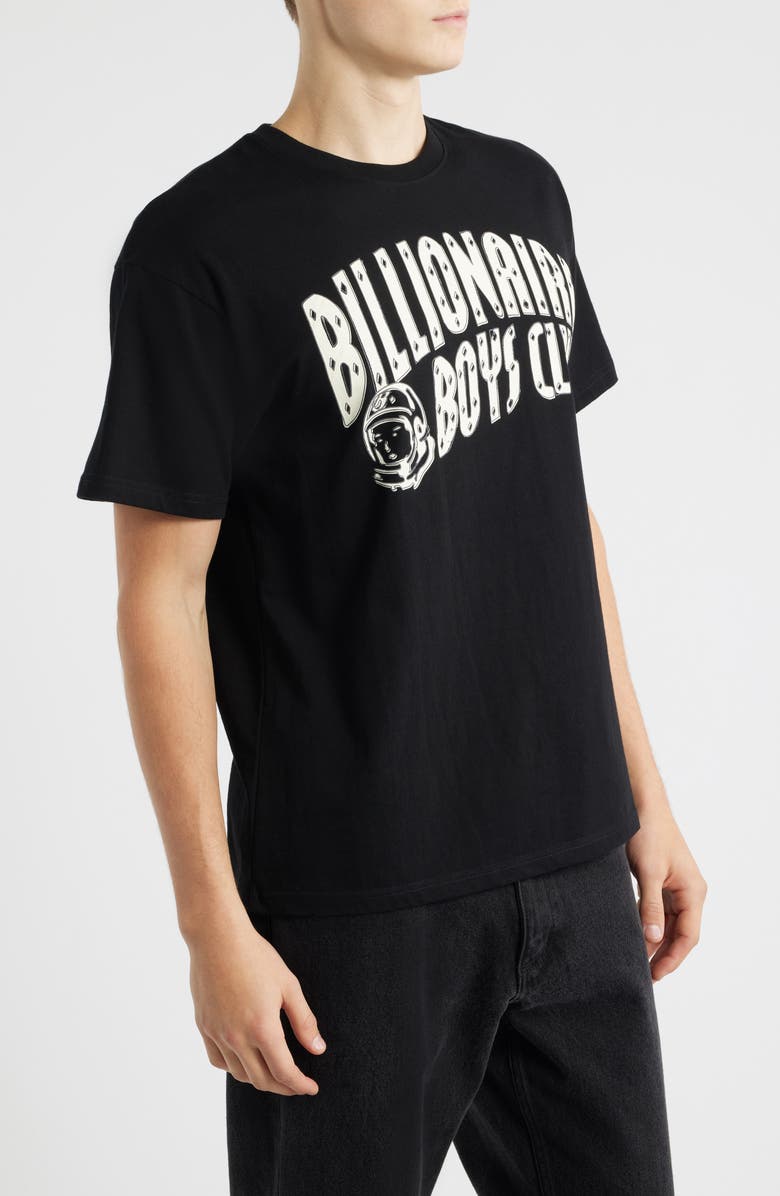 Billionaire Boys Club Curve Logo Graphic Cotton T-Shirt, Alternate, color, Black