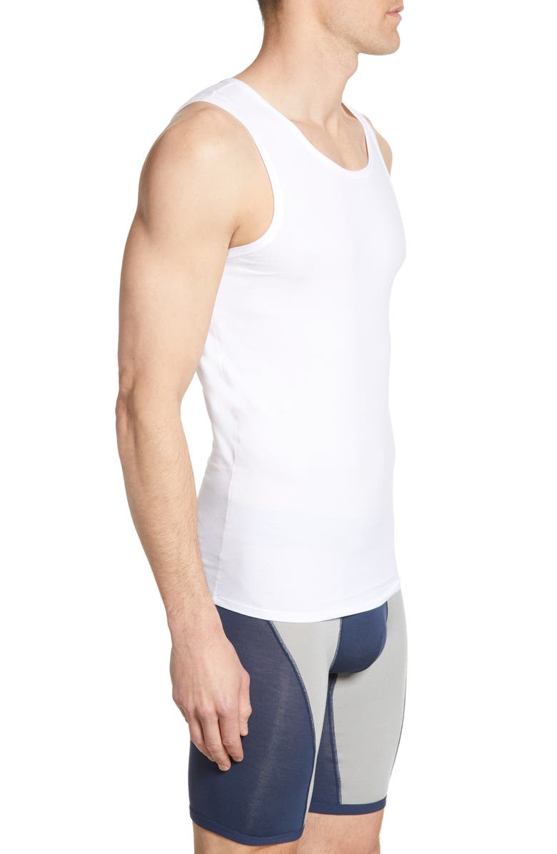 Tommy John Cool Cotton Tank Undershirt, Alternate, color, White
