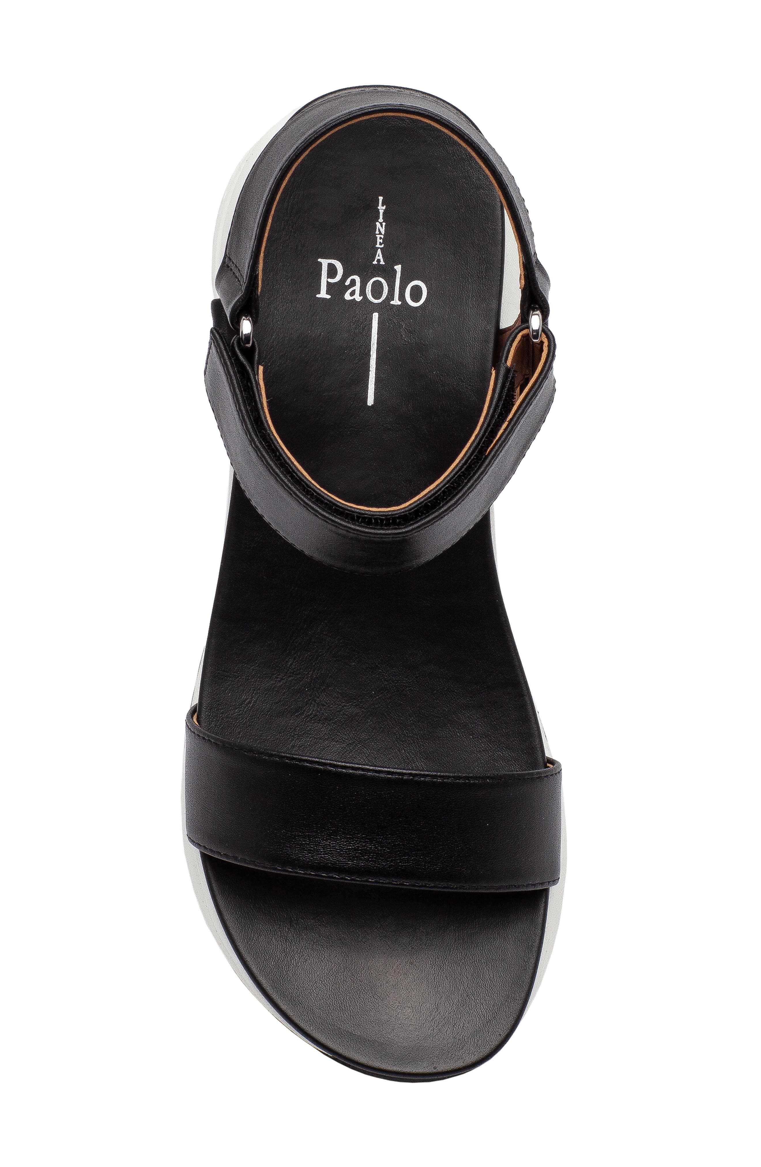 Linea Paolo Rio Sandal, Alternate, color, Black Leather