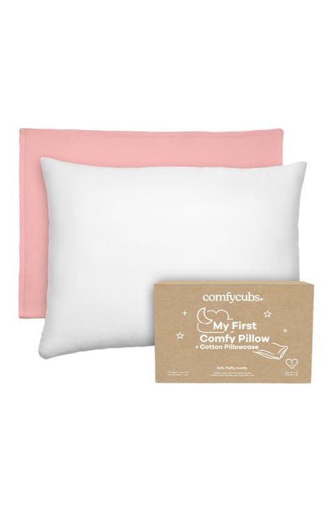 Toddler Pillows with Soft Cotton Pillow Case