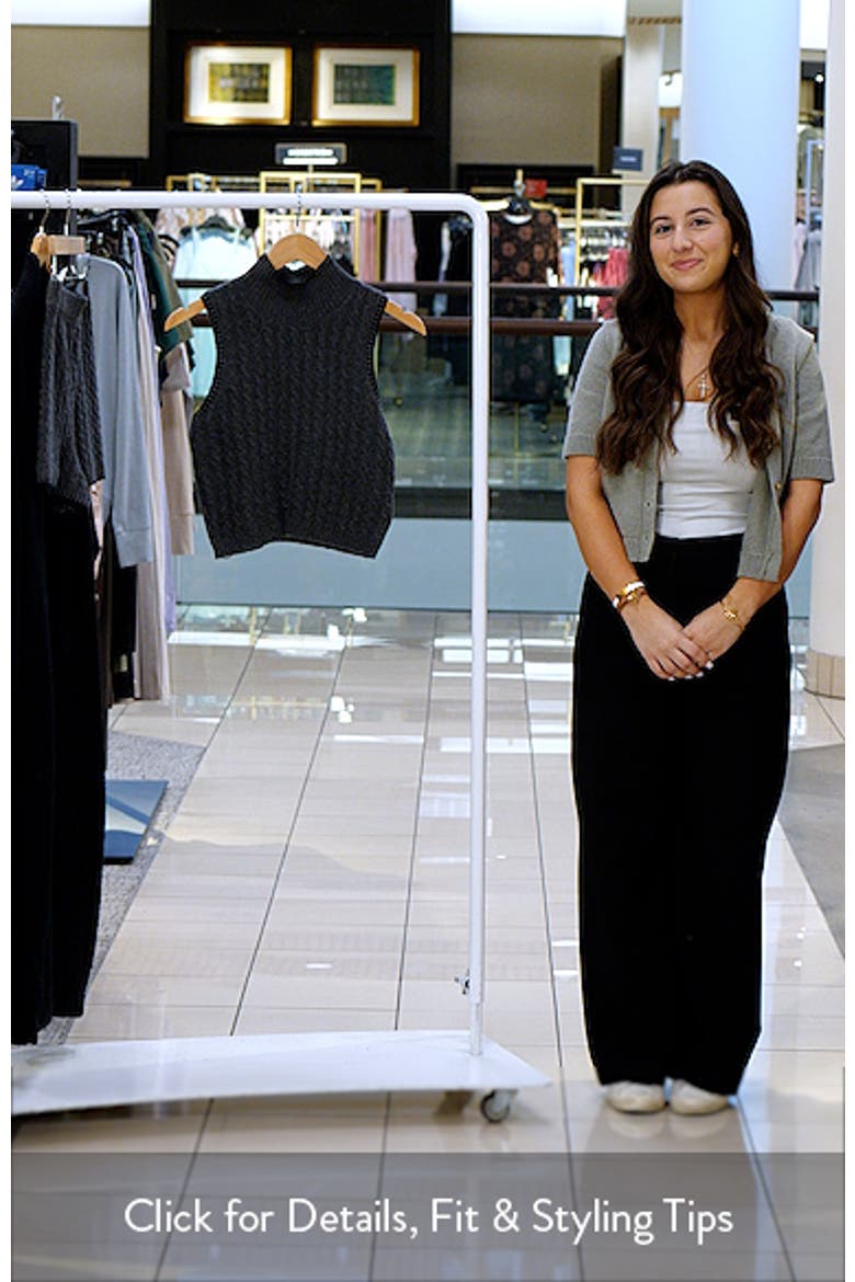 Zariah Cable Sleeveless Mock Neck Sweater video