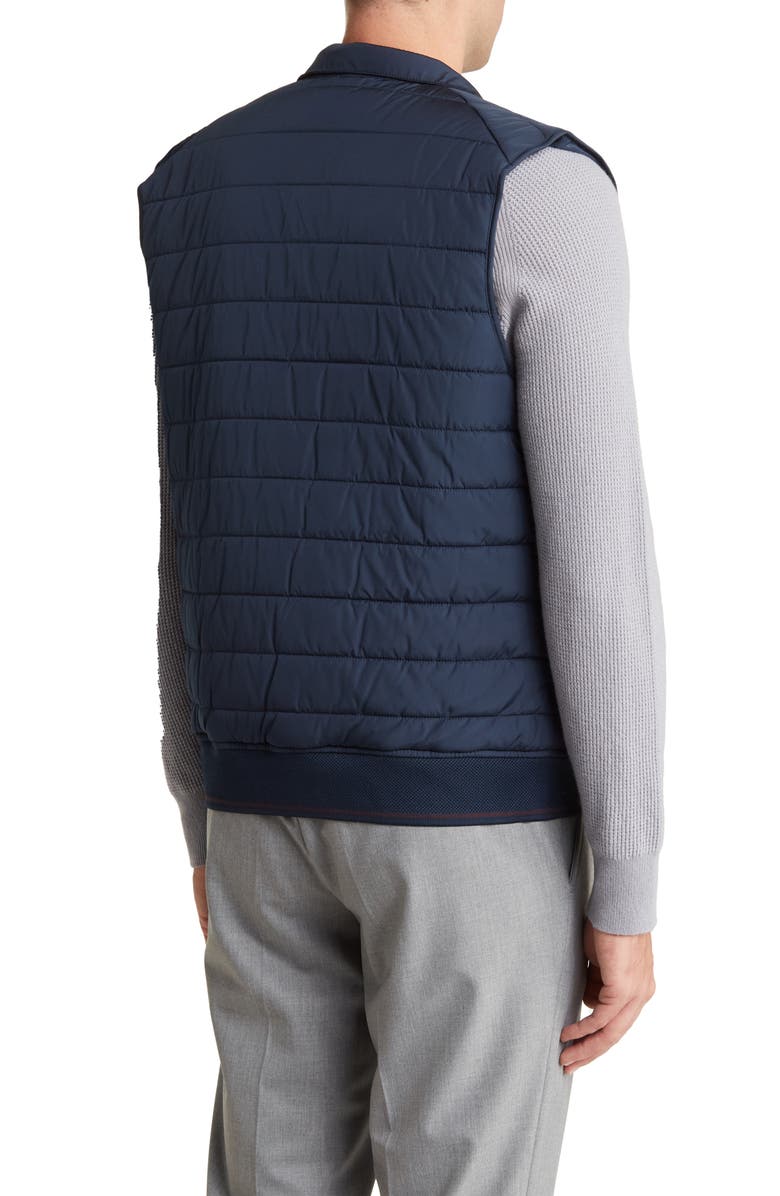Perry Ellis Quilted Puffer Vest, Alternate, color, Dark Sapphire