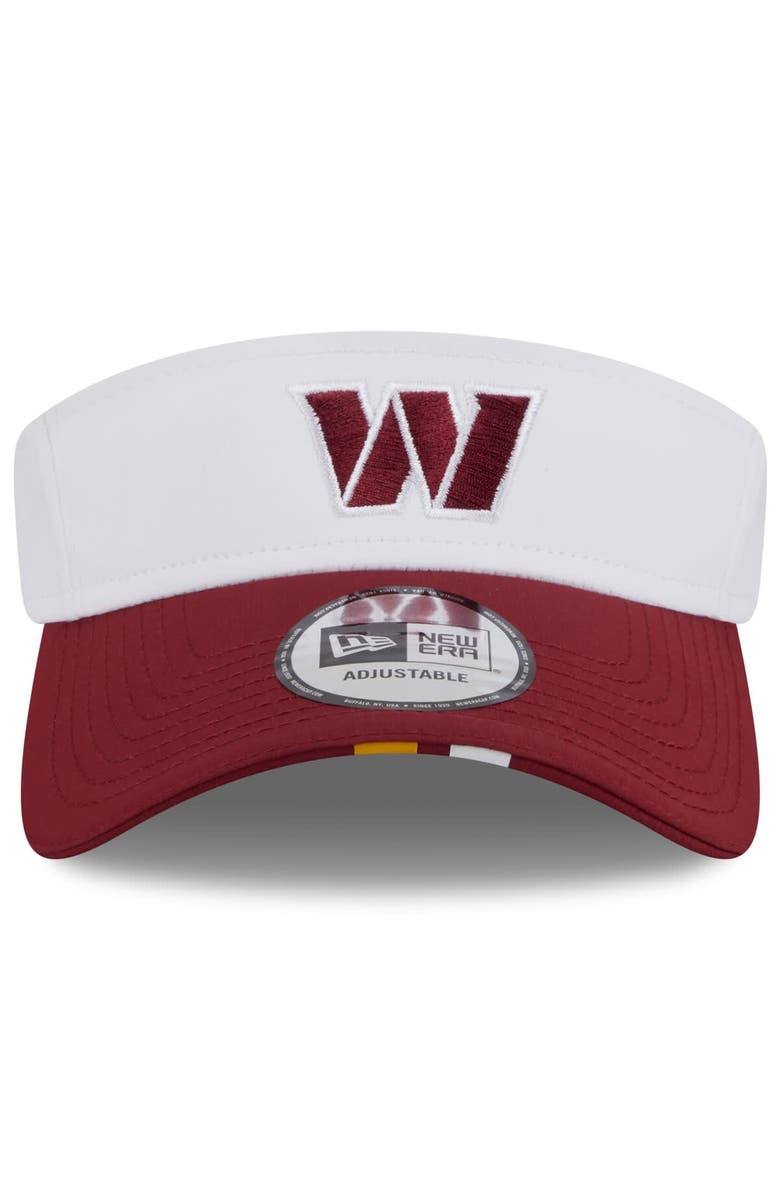 New Era Men's New Era White/Burgundy Washington Commanders 2025 NFL Training Camp Adjustable Visor, Alternate, color, White