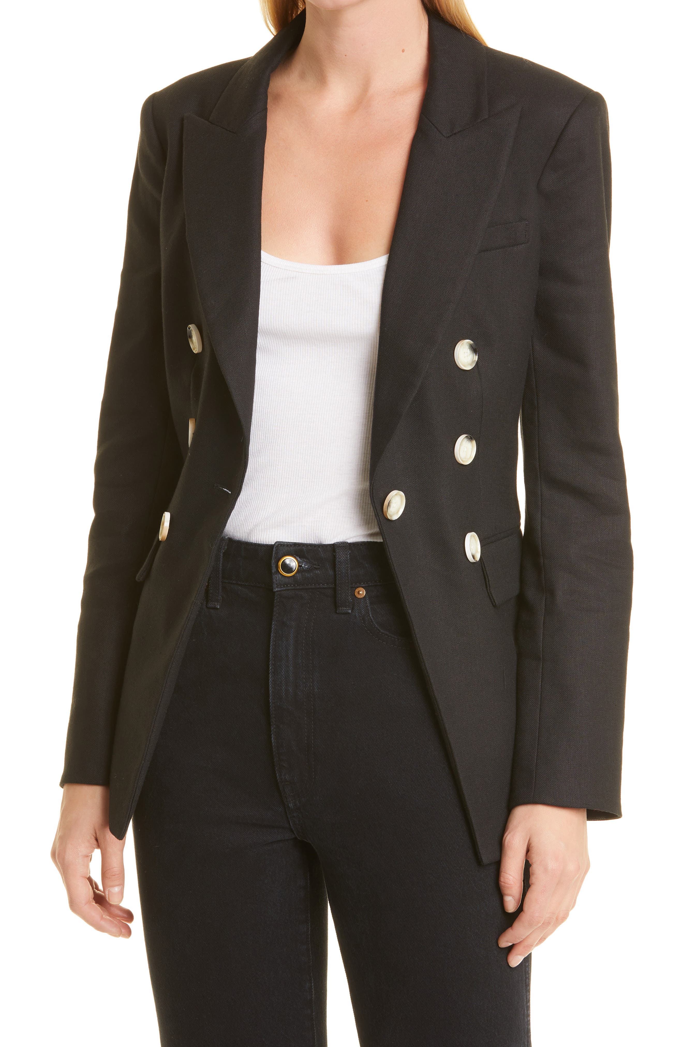 Veronica Beard Gaya Linen Blend Dickey Jacket (Women) | Nordstrom
