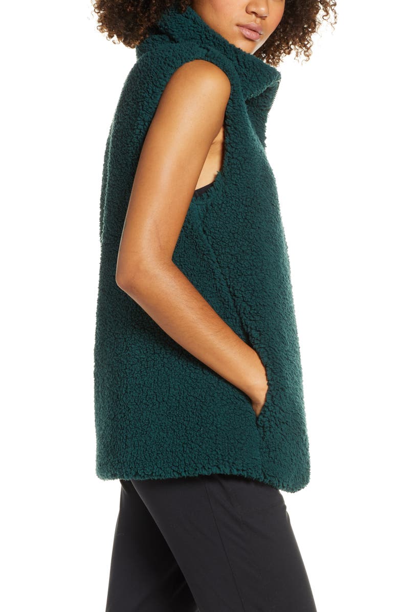 Zella Cozy High Pile Fleece Vest, Alternate, color,