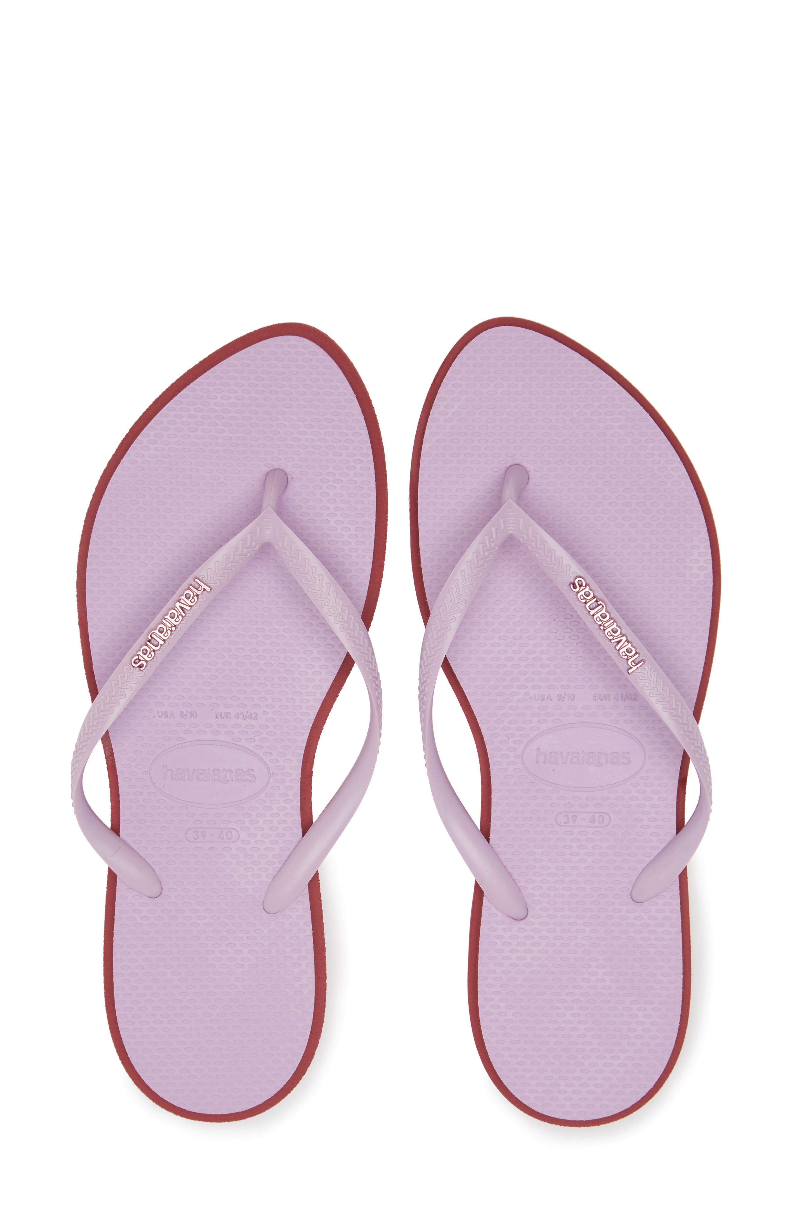 Havaianas Slim Pointed Toe Flip Flop, Alternate, color, Amaranth