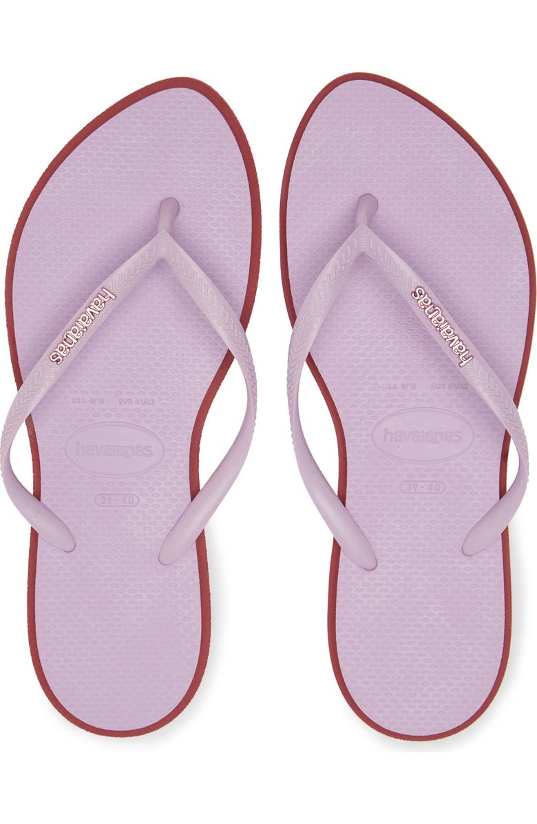Havaianas Slim Pointed Toe Flip Flop, Alternate, color, Amaranth