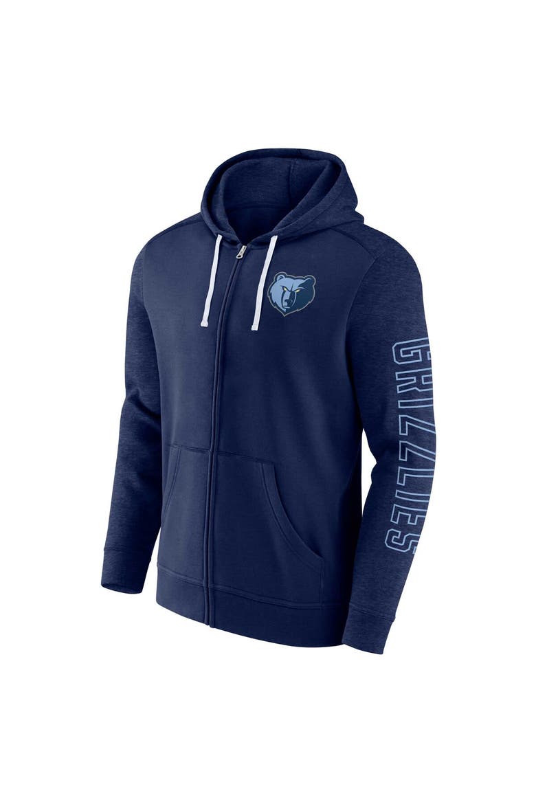 Men's Fanatics Branded Navy Memphis Grizzlies Offensive Line Up Full-Zip Hoodie, Alternate, color, Navy