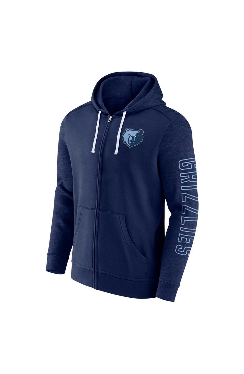 FANATICS Men's Fanatics Branded Navy Memphis Grizzlies Offensive Line Up Full-Zip Hoodie, Alternate, color, 