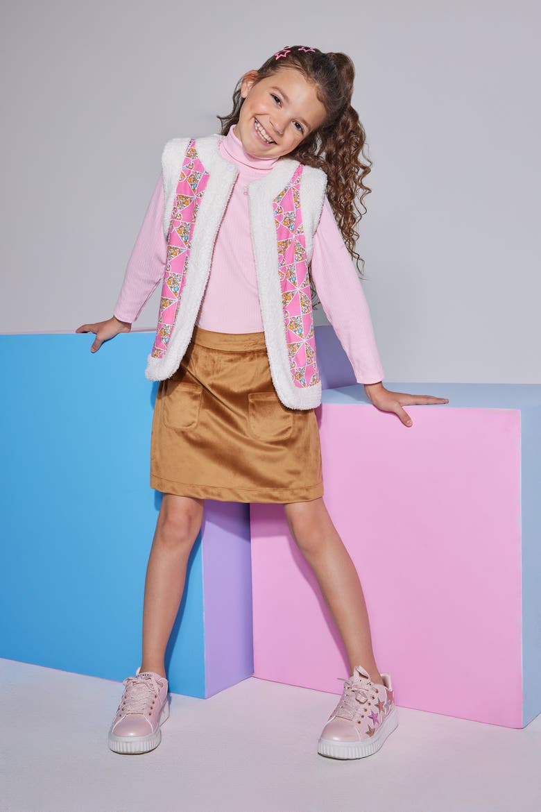 Kids' Ribbed Turtleneck, Alternate, color, Bubblegum