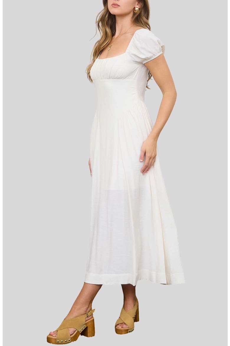 Drop Waist Seam Midi Dress, Alternate, color, NATURAL