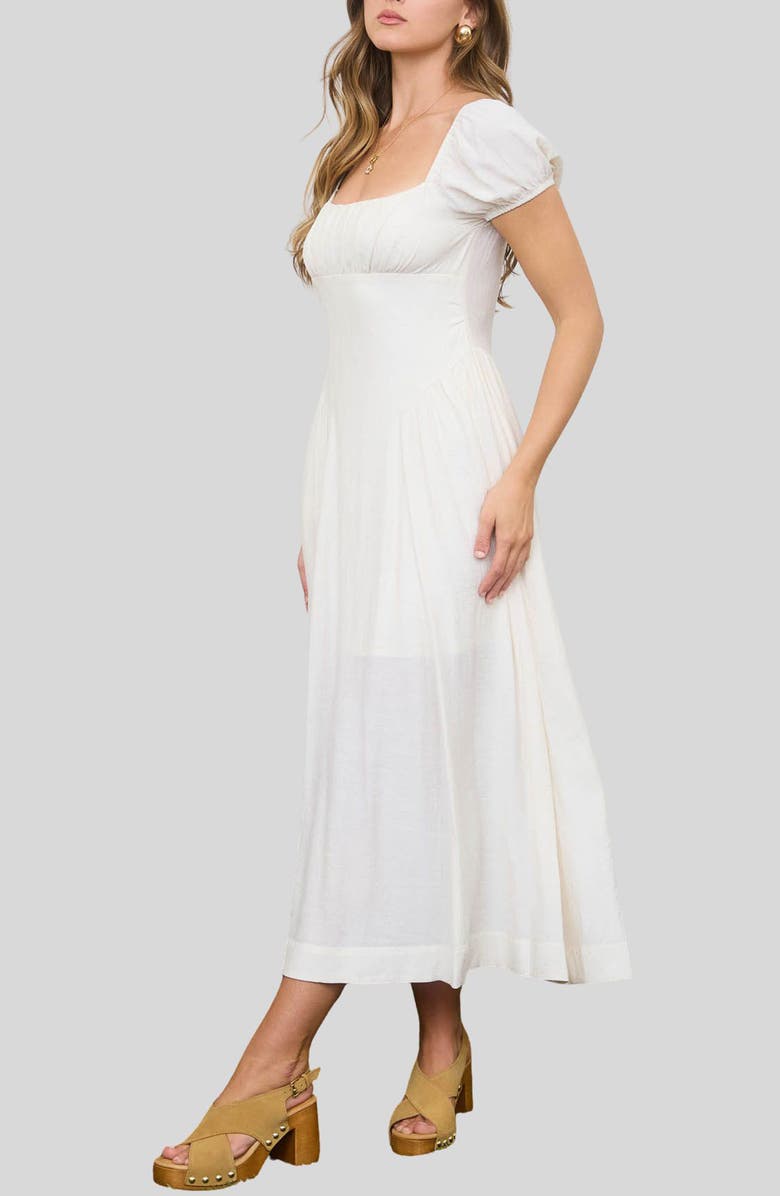 Blu Pepper Drop Waist Seam Midi Dress, Alternate, color, Natural