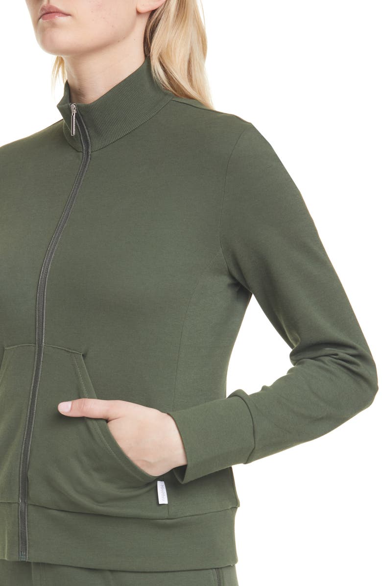 Max Mara Leisure Zip Front Cotton Blend Jacket, Alternate, color,