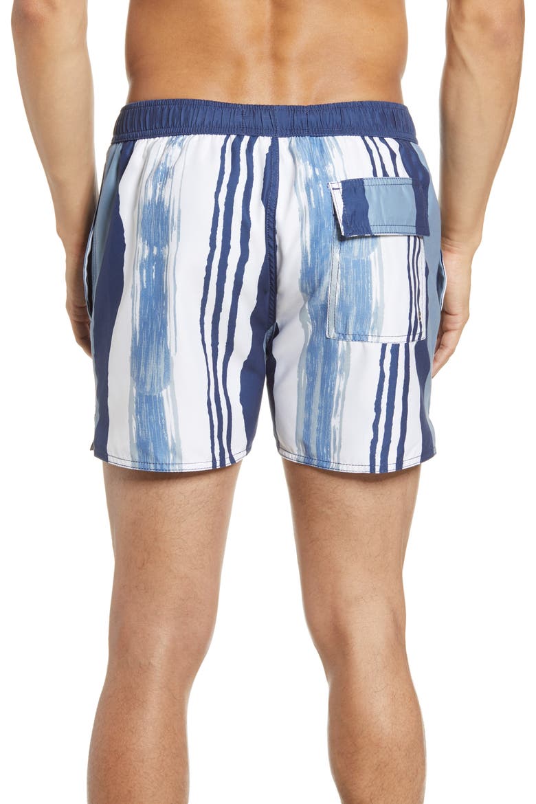 Stripe Swim Trunks, Alternate, color, BLUE