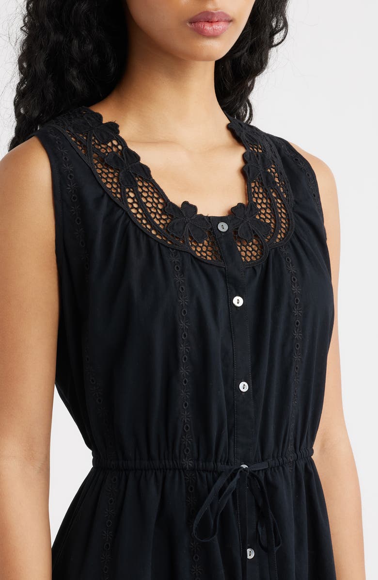 Rails Lorina Cotton Maxi Dress, Alternate, color, Black